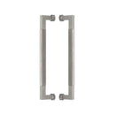 Heritage Brass Back to Back Door Pull Handle Bauhaus Knurled Design 330mm Satin Nickel Finish - BTB1315 330-SN - Choice Handles