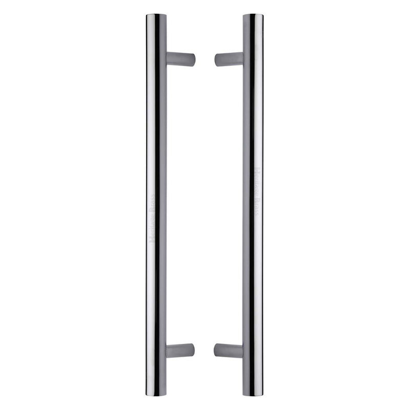 Heritage Brass Back to Back Door Pull Handle Bar Design 457mm Polished Chrome Finish - BTB1361 457-PC - Choice Handles