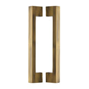Heritage Brass Back to Back Door Pull Handle Metro Design 305mm Antique Brass Finish - BTB1390 305-AT - Choice Handles