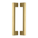 Heritage Brass Back to Back Door Pull Handle Metro Design 457mm Polished Brass Finish - BTB1390 457-PB - Choice Handles