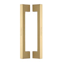 Heritage Brass Back to Back Door Pull Handle Metro Design 305mm Satin Brass Finish - BTB1390 305-SB - Choice Handles