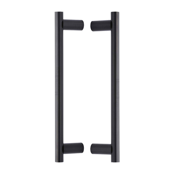 Heritage Brass Back to Back Door Pull Handle Round Bar Design 336mm Matt Bronze Finish
 - BTB2059 336-MB - Choice Handles