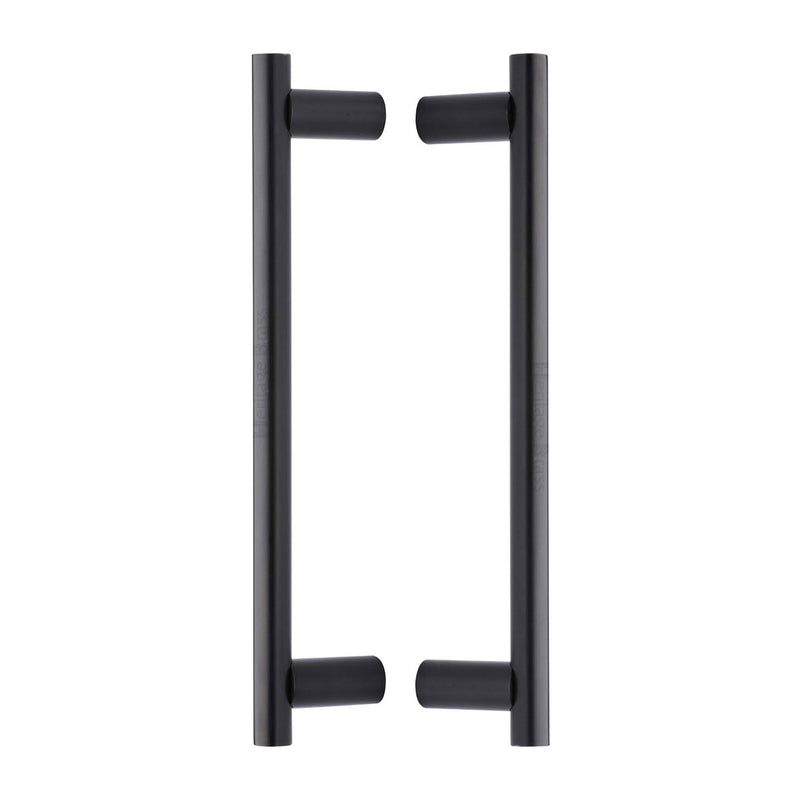 Heritage Brass Back to Back Door Pull Handle Round Bar Design 336mm Matt Bronze Finish
 - BTB2059 336-MB - Choice Handles