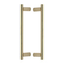 Heritage Brass Back to Back Door Pull Handle Round Bar Design 336mm& Polished Brass Finish
 - BTB2059 336-PB - Choice Handles