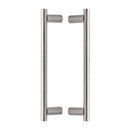 Heritage Brass Back to Back Door Pull Handle Round Bar Design 336mm Satin Nickel Finish
 - BTB2059 336-SN - Choice Handles