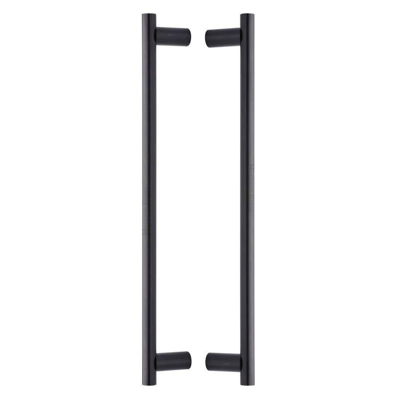 Heritage Brass Back to Back Door Pull Handle Round Bar Design 489mm Matt Bronze Finish
 - BTB2059 489-MB - Choice Handles