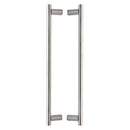 Heritage Brass Back to Back Door Pull Handle Round Bar Design 489mm Satin Nickel Finish
 - BTB2059 489-SN - Choice Handles