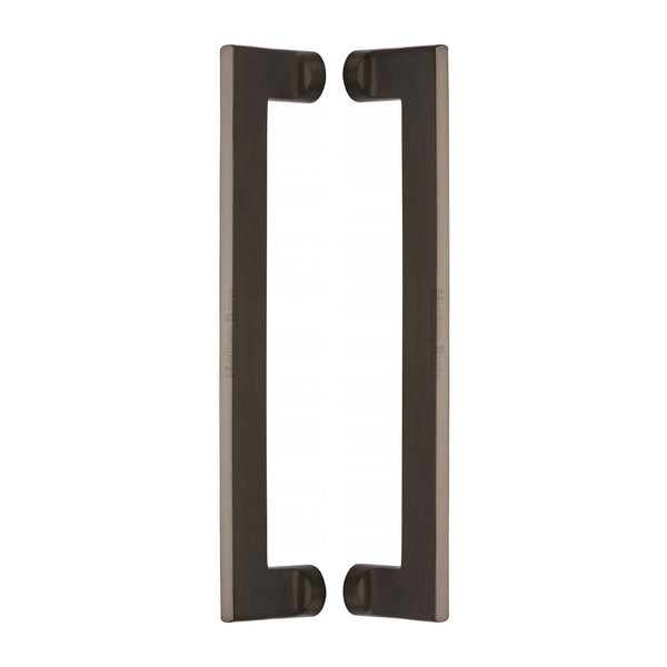 Heritage Brass Back to Back Door Pull Handle Apollo Design 307mm Matt Bronze Finish
 - BTB4150 307-MB - Choice Handles
