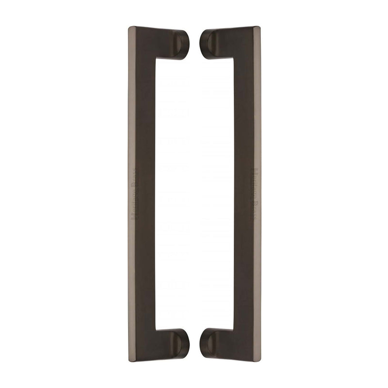 Heritage Brass Back to Back Door Pull Handle Apollo Design 307mm Matt Bronze Finish
 - BTB4150 307-MB - Choice Handles
