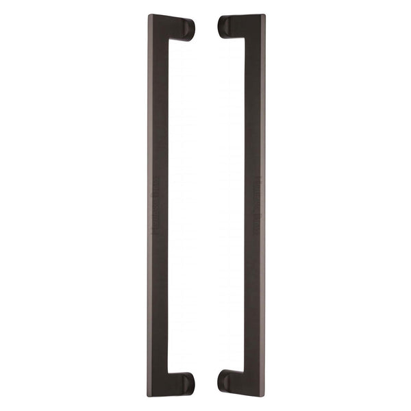 Heritage Brass Back to Back Door Pull Handle Apollo Design 460mm Matt Bronze Finish - BTB4150 460-MB - Choice Handles