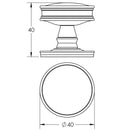 Burlington Berkeley 40mm Cupboard Knob - Polished Nickel - BUR110PN - Choice Handles