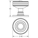 Burlington Bloomsbury 40mm Cupboard Knob - Antique Brass - BUR111AB - Choice Handles