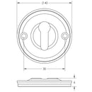 Burlington Berkely & Bloomsbury - 40mm Std Keyway Escutcheon - Antique Brass - BUR121AB - Choice Handles