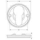 Burlington Berkely & Bloomsbury - 40mm Std Keyway Escutcheon - Satin Nickel - BUR121SN - Choice Handles