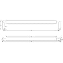 Burlington Westminister  - 425x20mm Pull Handle, Face Fixing  - Polished Nickel - BUR130PNFF - Choice Handles