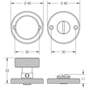 Burlington - Fitzrovia Door Handle Din Bathroom Backplate Dark Bronze - BUR15KIT91 - Choice Handles
