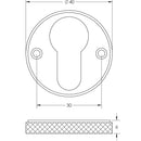 Burlington - 40mm Westbourne Euro Escutcheon - Polished Nickel - BUR181PN - Choice Handles