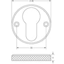 Burlington - 40mm Westbourne Euro Escutcheon - Dark Bronze  - BUR181DB - Choice Handles