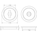 Burlington  - Circular Turn & Release - Black - BUR216MB - Choice Handles