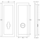 Burlington - Rectangular Flush Pull Handle - Satin Nickel - BUR225SN - Choice Handles