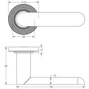 Burlington - Kensington Door Handles On Stepped Rose  - Dark Bronze - BUR25KIT81 - Choice Handles
