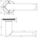 Burlington - Kensington Door Handles On Square Stepped Rose  - Dark Bronze - BUR25KIT85 - Choice Handles