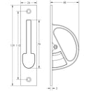 Frelan - 130x25mm Flush edge handle - Matt Black - BUR280MB - Choice Handles