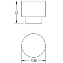 Burlington  - Sliding Door Edge Pull - Satin Nickel - BUR280SN - Choice Handles