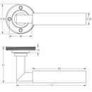 Burlington - Westminster Door Handle Din Bathroom Backplate Polished Nickel & Turn & Release - BUR-30PN-456PN-82PN - Choice Handles