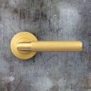Burlington - Piccadilly Door Handle on Chamfered Rose  - Antique Brass - BUR40KIT2 - Choice Handles