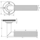 Burlington - Piccadilly Door Handle Din Bathroom Backplate Dark Bronze - BUR40KIT91 - Choice Handles