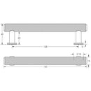 Burlington - Piccadilly 128mm Cabinet Handle - Dark Bronze - BUR411DB - Choice Handles