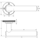 Burlington - Richmond Door Handle On Din Bathroom Backplate - Dark Bronze - BUR45KIT91 - Choice Handles