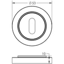 Burlington - Standard Keyway Escutcheons Square Stepped Rose - Dark Bronze - BUR-60DB-173DB - Choice Handles