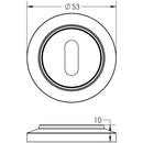 Burlington - Standard Keyway Escutcheons Plain Rose - Antique Brass - BUR-60AB-71AB - Choice Handles