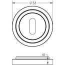 Burlington - Standard Keyway Escutcheons Chamfered Rose - Satin Brass - BUR-60SB-72SB - Choice Handles
