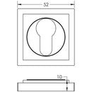 Burlington - Euro Profile Escutcheons Square Plain Rose - Satin Brass - BUR-61SB-171SB - Choice Handles