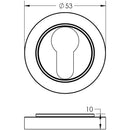 Burlington - Euro Profile Escutcheons Square Stepped Rose - Satin Nickel - BUR-61SN-173SN - Choice Handles