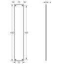 Frelan - Burlington Raised Fingerplate 450mm x 75mm - Dark Bronze - BUR778DB - Choice Handles