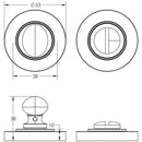 Burlington - Turns & Releases Inner 1 Square Stepped Rose - Satin Brass - BUR-80SB-152SB - Choice Handles