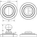 Burlington - Turns & Releases Inner 1 Chamfered Rose - Satin Nickel - BUR-80SN-51SN - Choice Handles