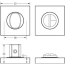 Burlington - Turns & Releases Inner 1 Knurled Rose - Satin Nickel - BUR-80SN-55SN - Choice Handles