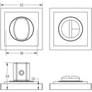 Burlington - Turns & Releases Inner 3 Square Plain Rose - Antique Brass - BUR-81AB-150AB - Choice Handles