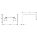 Frelan - Burlington Raised Fingerplate 450mm x 75mm - Satin Nickel - BUR778SN - Choice Handles
