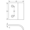 Burlington 50mm Polished Nickel Curved Edged Pull - BUR920PN - Choice Handles