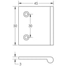 Burlington 50mm Polished Nickel Flat Edge Pull - BUR930PN - Choice Handles