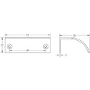 Burlington 75mm Dark Bronze Arched Edge Pull - BUR941DB - Choice Handles