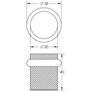 Burlington -Reeded Top Floor Mounted Doorstop - Satin Nickel - BUR963SN - Choice Handles