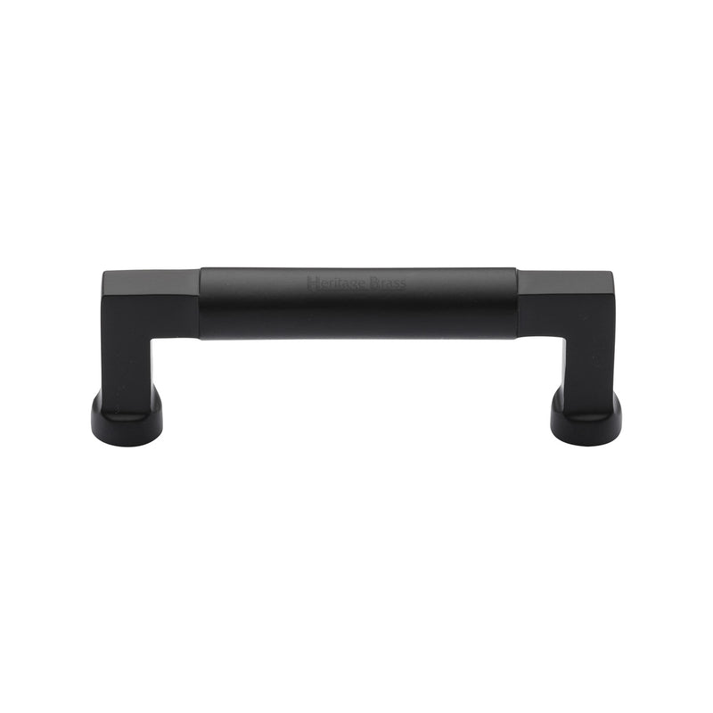 Heritage Brass Cabinet Pull Bauhaus Design 101mm CTC Matt Black Finish - C0312 101-BKMT - Choice Handles
