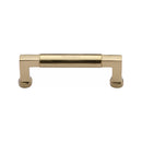 Heritage Brass Cabinet Pull Bauhaus Design 101mm CTC Satin Brass Finish - C0312 101-SB - Choice Handles
